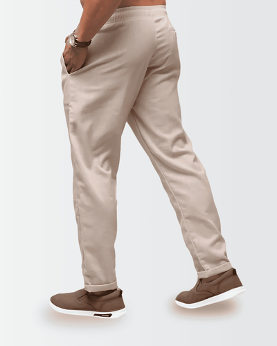 Calça Em Linho Com Cordão Ajustável