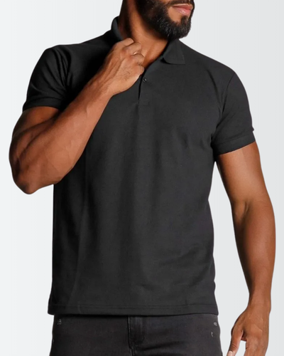 Camisa Polo Masculina em Algodão Piquet