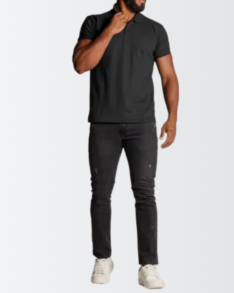 Camisa Polo Masculina em Algodão Piquet