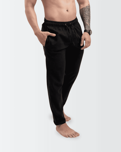 Calça Em Linho Com Cordão Ajustável