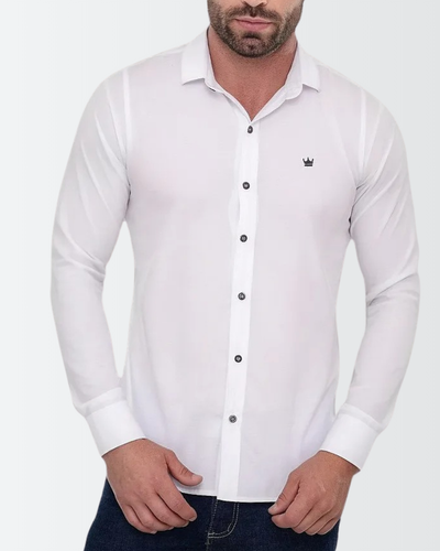 Camisa Social Masculina Manga Longa