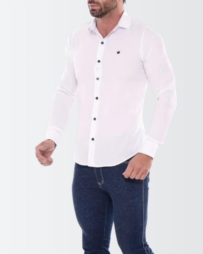 Camisa Social Masculina Manga Longa