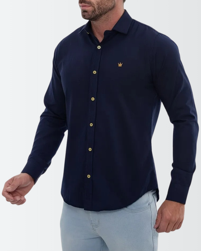 Camisa Social Masculina Manga Longa