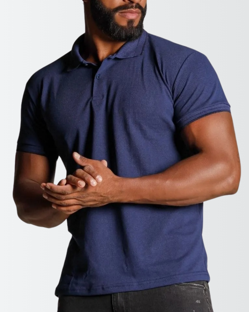 Camisa Polo Masculina em Algodão Piquet