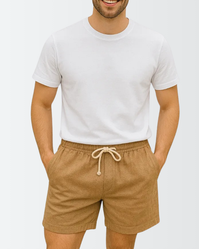 Kit 3 Bermuda Short Linho Masculino Sarja Casual Old Money