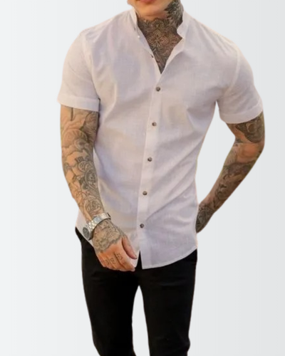 Camisa Social Masculina Manga Curta – Galileus