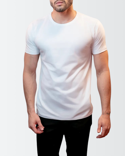 Camiseta Masculina Slim Fit Basica Algodão Egípcio