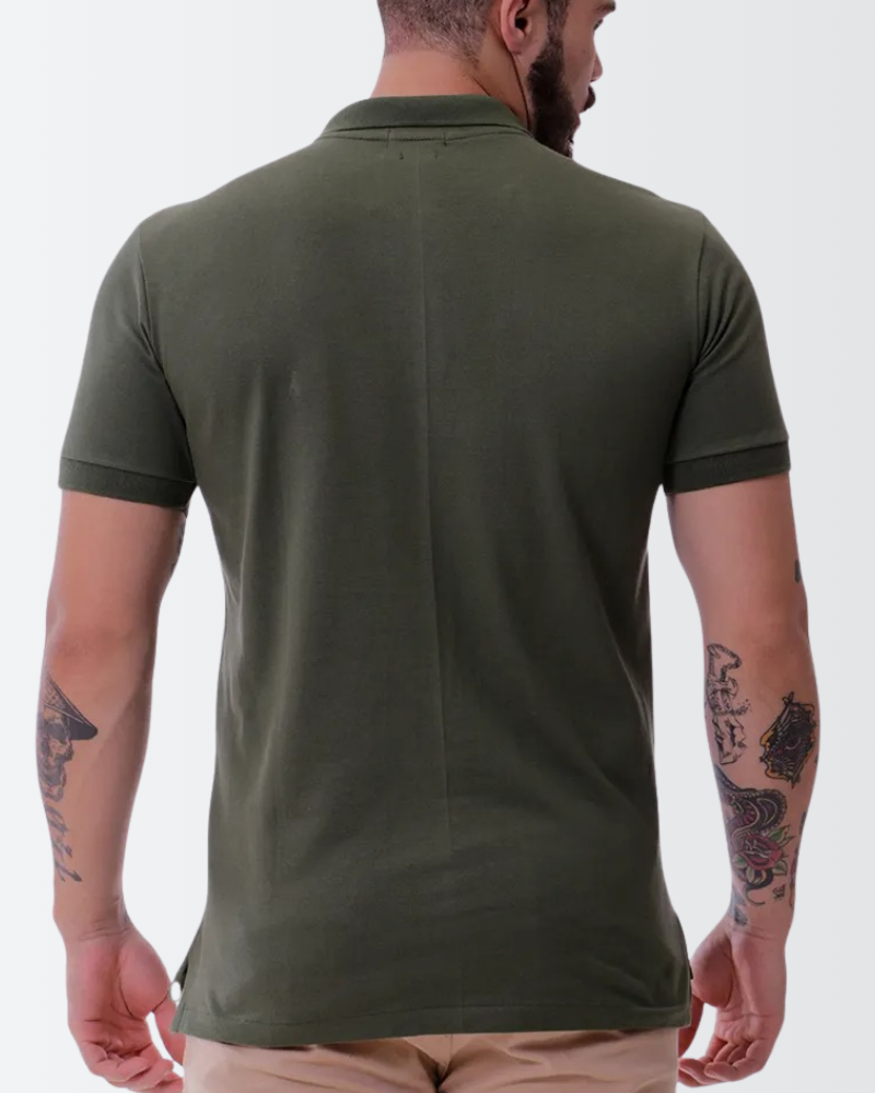 Camisa Polo Rauph Lauren Piquet Verde Militar