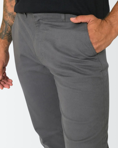 Calça Masculina Slim em Sarja com Lycra – Estilo Esporte Fino e Bolso Faca