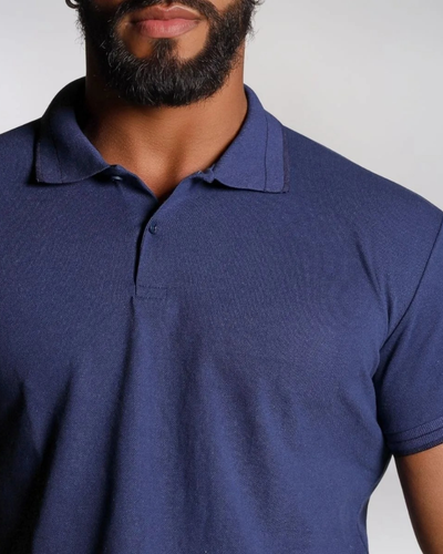 Camisa Polo Masculina em Algodão Piquet