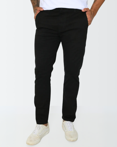 Calça Masculina Slim em Sarja com Lycra – Estilo Esporte Fino e Bolso Faca