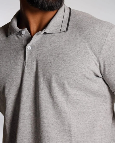 Camisa Polo Masculina em Algodão Piquet