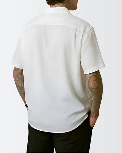 Camisa Social Branca Viscose Unissex